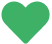 Icône verte en forme de cœur.