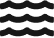 Icône noire représentant des vagues d'eau